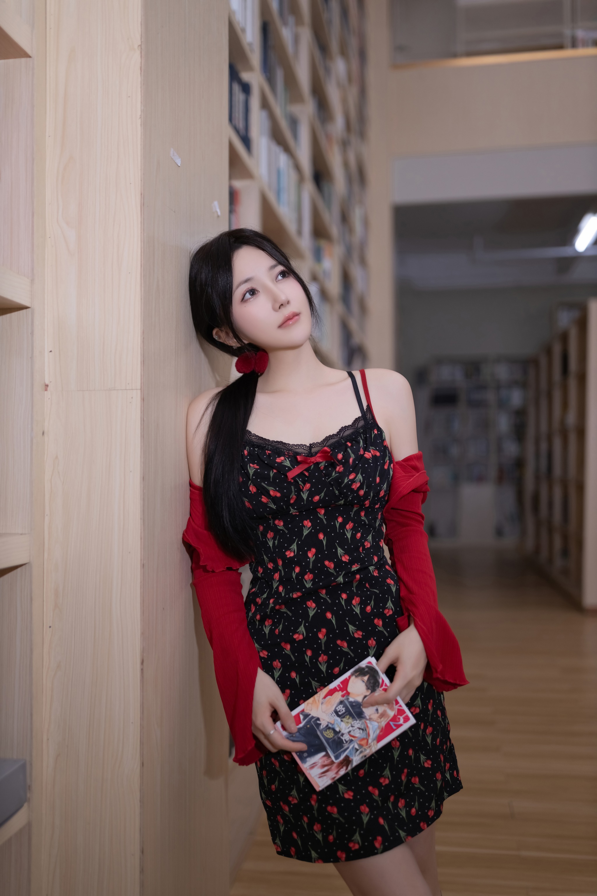 图片[1]-鱼子酱Fish – NO.163 （私拍） 图书馆写真 [82P]-XikXak